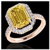 Image 2 : 4.50 ctw Citrine And VS/SI Diamond Ring 14K Rose Gold - REF-52N7A - SKU:21422