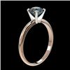 Image 3 : 1.03 ctw Intense Blue Diamond Ring 10K Rose Gold - REF-112M5F - SKU:36413