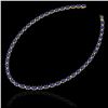 Image 2 : 61.85 ctw Tanzanite & VS/SI Diamond Eternity Necklace 10K Yellow Gold - REF-792M7F - SKU:29521