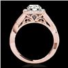 Image 2 : 1.65 ctw H-SI/I Diamond Solitaire Halo Ring 10K Rose Gold - REF-218X2R - SKU:33308