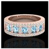 2 ctw Topaz & VS/SI Diamond Band Ring 10K Rose Gold - REF-60N4A - SKU:20818