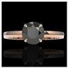 2 ctw Black VS/SI Diamond Ring 14K Rose Gold - REF-83W6H - SKU:22214