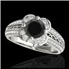 2.05 ctw VS Black Diamond Solitaire Halo Ring 10K White Gold - REF-73R9K - SKU:34268