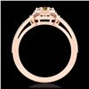 Image 3 : 0.53 ctw Intense Fancy Yellow Diamond Art Deco Ring 18K Rose Gold - REF-145R5K - SKU:37442