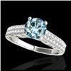 Image 1 : 1.91 ctw SI Blue Diamond Solitaire Ring 10K White Gold - REF-185Y5X - SKU:34707