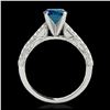 Image 2 : 1.91 ctw SI Blue Diamond Solitaire Ring 10K White Gold - REF-185Y5X - SKU:34707