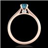 Image 3 : 0.56 ctw Fancy Intense Blue Diamond Art Deco Ring 18K Rose Gold - REF-81M8F - SKU:38189