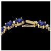 34 ctw Tanzanite & VS/SI Diamond Eternity Necklace 10K Yellow Gold - REF-281V8Y - SKU:21607