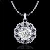 1.20 ctw VS/SI Diamond Art Deco Stud Necklace 18K White Gold - REF-220A2V - SKU:36998