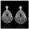 3 ctw Black & VS/SI Diamond Earrings 18K White Gold - REF-307R5K - SKU:21145