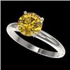 Image 1 : 2 ctw Intense Yellow Diamond Ring 10K White Gold - REF-435Y2X - SKU:32940