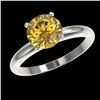 Image 2 : 2 ctw Intense Yellow Diamond Ring 10K White Gold - REF-435Y2X - SKU:32940