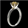 Image 3 : 2 ctw Intense Yellow Diamond Ring 10K White Gold - REF-435Y2X - SKU:32940