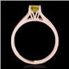 Image 2 : 1 ctw SI/I Fancy Intense Yellow Diamond Ring 10K Rose Gold - REF-184R3K - SKU:35163