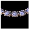 56 ctw Tanzanite Eternity Necklace 14K Rose Gold - REF-581Y8X - SKU:23410