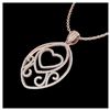 1.75 ctw VS/SI Diamond Heart Necklace 14K Rose Gold - REF-180N2A - SKU:22589