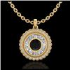2.11 ctw Fancy Black Diamond Art Deco Stud Necklace 18K Yellow Gold - REF-180A2V - SKU:37914