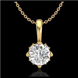 0.62 ctw VS/SI Diamond Art Deco Stud Necklace 18K Yellow Gold - REF-101Y8X - SKU:37024