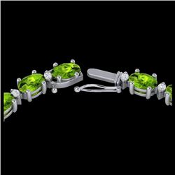 61.85 ctw Peridot & VS/SI Diamond Necklace Gold 10K White Gold - REF-395Y8X - SKU:29513