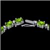 Image 1 : 61.85 ctw Peridot & VS/SI Diamond Necklace Gold 10K White Gold - REF-395Y8X - SKU:29513