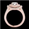 Image 2 : 1.75 ctw H-SI/I Diamond Solitaire Halo Ring 10K Rose Gold - REF-177Y3X - SKU:34284