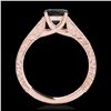 Image 2 : 1.50 ctw VS Black Diamond Solitaire Ring 10K Rose Gold - REF-41A2V - SKU:35195