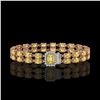 13.88 ctw Citrine & Diamond Bracelet 14K Rose Gold - REF-168Y2X - SKU:45750