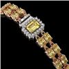 Image 2 : 13.88 ctw Citrine & Diamond Bracelet 14K Rose Gold - REF-168Y2X - SKU:45750