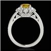 Image 2 : 2.16 ctw SI/I Fancy Intense Yellow Diamond Ring 10K White Gold - REF-200N5A - SKU:33988