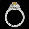 Image 2 : 2.05 ctw SI/I Fancy Intense Yellow Diamond Ring 10K White Gold - REF-225N2A - SKU:33916