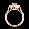 1.20 ctw VS/SI Diamond Solitaire Art Deco Ring 18K Rose Gold - REF-345A2V - SKU:37050