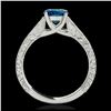 Image 2 : 1 ctw SI Fancy Blue Diamond Solitaire Ring 10K White Gold - REF-114Y5X - SKU:35187