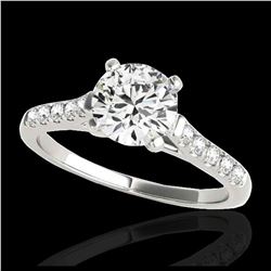 1.45 ctw H-SI/I Diamond Solitaire Ring 10K White Gold - REF-245N5A - SKU:34979