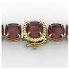 Image 1 : 35 ctw Garnet & VS/SI Diamond Bracelet 14K Yellow Gold - REF-134W2H - SKU:23311