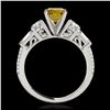 Image 2 : 2.5 ctw SI/I Fancy Intense Yellow Diamond Ring 10K White Gold - REF-245K5W - SKU:35487