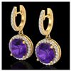 Image 1 : 4 ctw Amethyst & VS/SI Diamond 18K Yellow Gold - REF-87A8V - SKU:23177