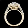 Image 2 : 2.05 ctw H-SI/I Diamond Solitaire Halo Ring 10K Yellow Gold - REF-169V3Y - SKU:34587