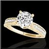 Image 1 : 1.50 ctw H-SI/I Diamond Solitaire Ring 10K Yellow Gold - REF-166K4W - SKU:34731