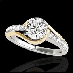 1.25 ctw H-SI/I Diamond Solitaire Ring 10K White & Yellow Gold - REF-117R2K - SKU:35551