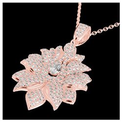 3 ctw VS/SI Diamond Necklace 14K Rose Gold - REF-429F5N - SKU:22559