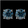 Image 1 : 1.97 ctw Intense Blue Diamond Stud Earrings 10K White Gold - REF-222Y2X - SKU:36654