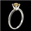 Image 3 : 1 ctw Intense Yellow Diamond Ring 10K White Gold - REF-187K5W - SKU:32892