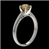 Image 3 : 1 ctw Intense Yellow Diamond Ring 10K White Gold - REF-199M5F - SKU:32989