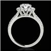 Image 2 : 2.51 ctw H-SI/I Diamond Solitaire Halo Ring 10K White Gold - REF-347R7K - SKU:33940