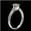 Image 3 : 0.77 ctw Intense Yellow Diamond Ring 10K White Gold - REF-100K5W - SKU:36493
