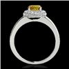 Image 2 : 1.43 ctw SI/I Fancy Intense Yellow Diamond Ring 10K White Gold - REF-197N7A - SKU:33668