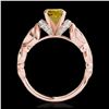Image 2 : 1.20 ctw SI Intense Yellow Diamond Ring 10K Rose Gold - REF-150H2M - SKU:34683