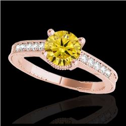 1.20 ctw SI Intense Yellow Diamond Ring 10K Rose Gold - REF-188A2V - SKU:34755