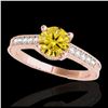 Image 1 : 1.20 ctw SI Intense Yellow Diamond Ring 10K Rose Gold - REF-188A2V - SKU:34755