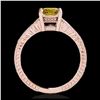 Image 2 : 1.20 ctw SI Intense Yellow Diamond Ring 10K Rose Gold - REF-188A2V - SKU:34755